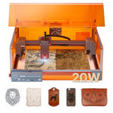 VEVOR Laser Engraver, 20W, Laser Engraving and Cutting Machine with Enclosure, Laser Cutter Engraver Machine, 7000 mm/min, 11.8 x 11.8 in Working Area, for Wood, Leather, Glass, Certain Metal, Class 1 VEVOR