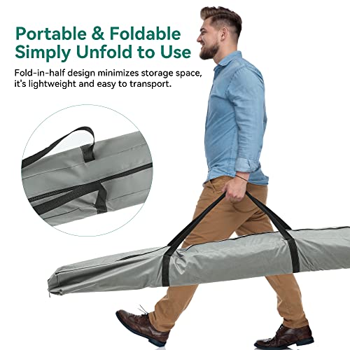 YITAHOME 12x12ft Camping Gazebo, Portable Pop Up Canopy Outdoor Screen Tent 6 Sided with Mesh Windows and Carry Bag for Camping, Picnic, Backyard Party Outside Activities, Gray YITAHOME