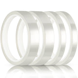 4 Rolls Heat Tapes for Heat Press, Heat Transfer Tape Sublimation Heat Resistant Temperature Tape for Electronics Printing DIY Crafts on T-Shirt Fabrics, 10 mm x 33 m, 20 mm x 33 m (Transparent) Outus