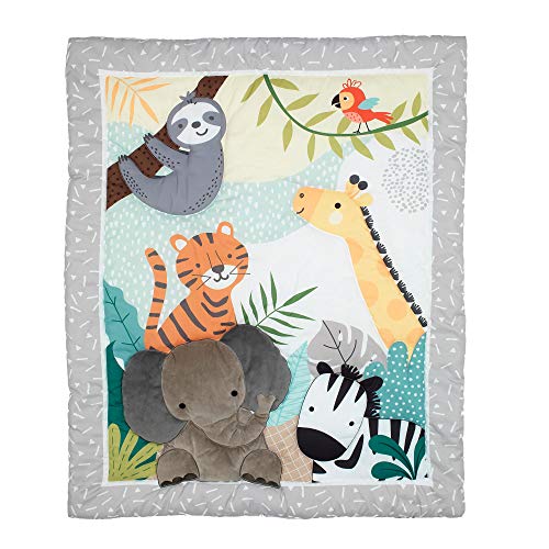 Bedtime Originals Mighty Jungle 3Piece Crib Bedding Set, Multicolor (283003V) Bedtime Originals