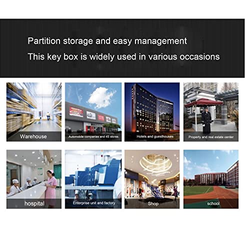 Stainless Steel Heavy Duty Key Cabinet,Security Metal Key Box，Black 72-bit WoodArtSupply