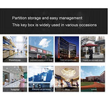 Stainless Steel Heavy Duty Key Cabinet,Security Metal Key Box，Black 72-bit WoodArtSupply