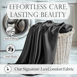 DECOLURE Satin Bed Sheets - 6 Piece Luxury Silky King Size Bedding Set - Softer Than Silk, Wrinkle-Free with 15” Deep Pocket Fitted Sheet, Perfect for Hair & Skin, Gifts for Women (Stone Grey) DECOLURE