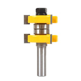 Yakamoz 1/2 Inch Shank Adjustable Tongue and Groove Router Bit Set 1-1/2" Stock Woodworking Cutting Milling Tools YAKAMOZ
