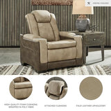 Signature Design by Ashley Next-Gen DuraPella Power Recliner with Adjustable Headrest, Sand Signature Design by Ashley