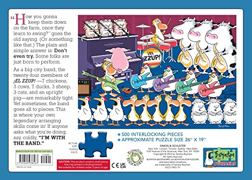 I'm with the Band: 500-Piece Puzzle (Boynton for Puzzlers) WoodArtSupply