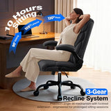 AreShark Office Chair - Executive High Back Breathable Comfy Desk Chair with Lumbar Support - Ergonomic Leather Rolling Swivel Computer Chair with Rock Function for Working Studying Gaming Relaxing AreShark