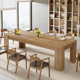 Tribesigns 6.5 ft Conference Table, 78.74-Inch Narrow Long Rectangular Conference Room Table for 6-8 People, Business Furniture Boardroom Desk for Office Meeting Seminar, Brown Tribesigns