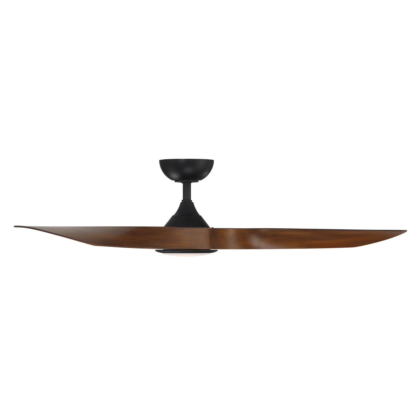 WAC Smart Fans Swirl Indoor and Outdoor 3-Blade Smart Home Ceiling Fan 54in Matte Black Koa with 3000K LED Light Kit and Remote Control works with Alexa and iOS or Android App