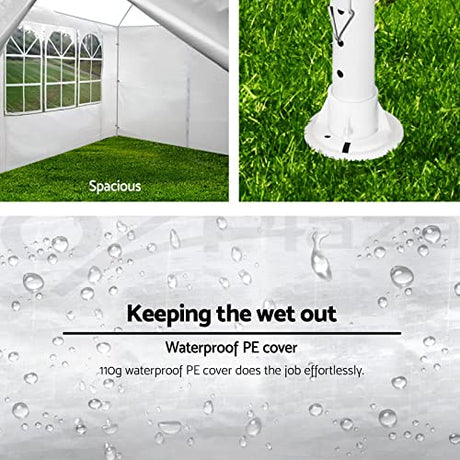 10'x20' Party Tent,Outdoor Wedding Party Canopy Tent with 6 Removable Sidewalls,Heavy Duty Gazebo for Parties Garden Patio and Backyard MegaChoice