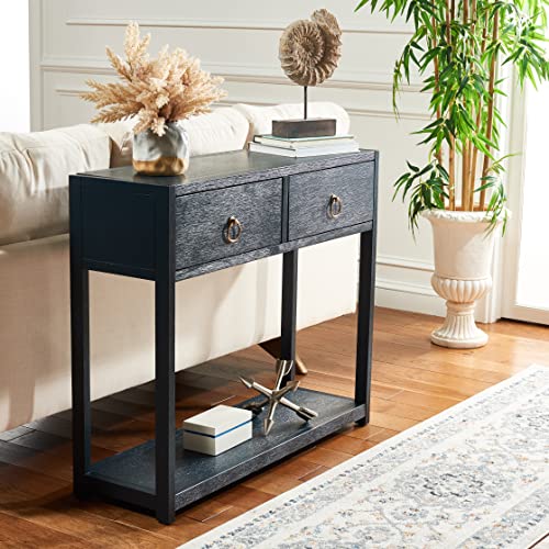 SAFAVIEH Home Collection Sadie Contemporary Navy Blue 2-Drawer Console Table (Fully Assembled) SAFAVIEH
