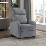 Lexicon Pushback Recliner Chair Armchair Push Back Recliner, Corduroy Chair with Solid Wood Frame and Metal Seat Base, Single Sofa Accent Chair for Living Room/Office/Apartment, Dark Grey Lexicon
