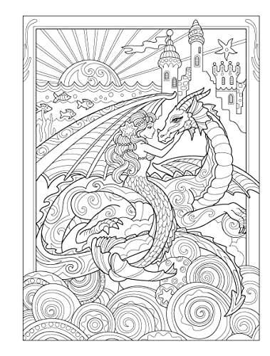 Creative Haven Magnificent Mermaids Coloring Book (Adult Coloring Books: Fantasy) Dover Publications