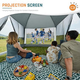 Screen House Room 13x9Ft DMH OUTDOORS Screen Tent Mesh Gazebos w/ 2 Magnetic Doors, Included Projection Screen, Camping Tent Screened Canopy Shelter for Outdoor Patios Backyards Activities DMH OUTDOORS