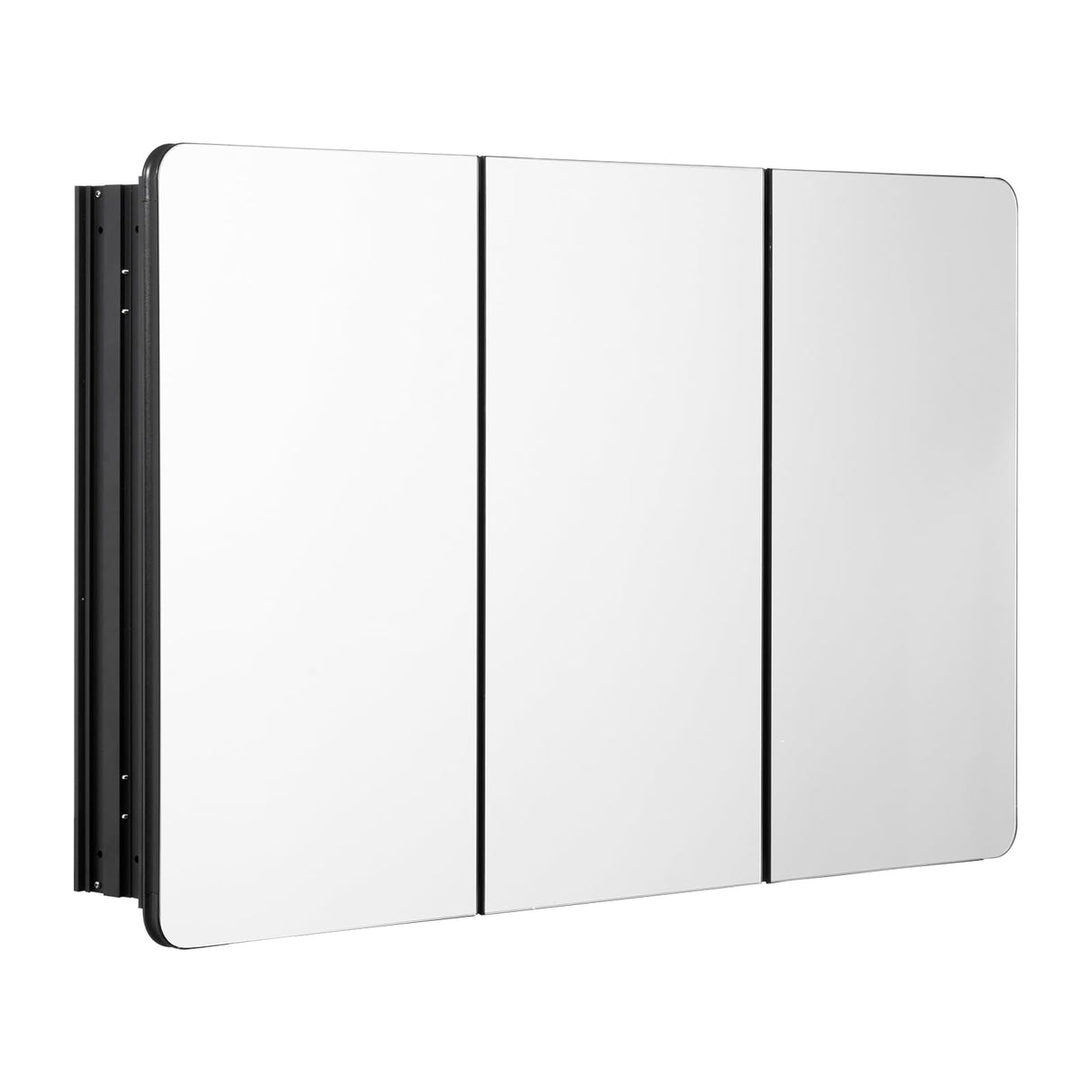 VEVOR Medicine Cabinet, 25.5 x 40 inch, Medicine Cabinet for Bathroom with Mirror, Aluminum Frame Bathroom Wall Cabinet, 4-Layer Adjustable Shelves, Recessed & Wall-Mounted Installation VEVOR