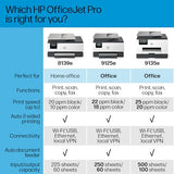 HP OfficeJet Pro 9125e All-in-One Printer, Color, Printer-for-Small Medium Business, Print, Copy, scan, fax,Touchscreen; Smart Advance Scan, 3 months of Instant Ink included HP