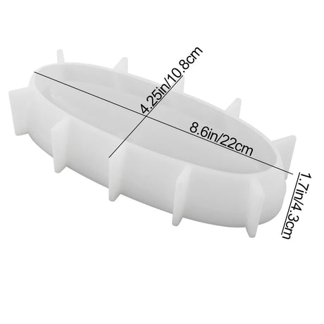 Large Candle Vessel Silicone Mold Oval Bowl Resin Molds, Creative Silicone Candle Vessels Pot Molds, Storage Tray Container Mold DIY for Candle Making Supplies Scented Candles Soaps Making or Storage Ainvhh