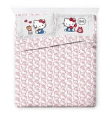Jay Franco Sanrio Hello Kitty Full Size Comforter Set - 7 Piece Red & Grey Bedding Includes Sheet Set & Pillow Covers - Super Soft Cozy Kawaii Bedding Jay Franco
