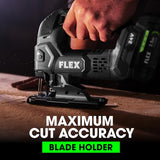 FLEX 24V Brushless Cordless Orbital Variable Speed D-Handle Jig Saw Tool Only, Battery and Charger Not Included - FX2231-Z FLEX