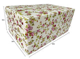 D&D Futon Furniture Red Rose White Twin Size Shikibuton Trifold Beds, Covertible Ottoman, Folding Mattress 75 x 39 x 6, High Density Foam D&D Futon Furniture