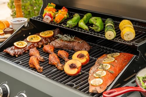 Megamaster 5-Burner Gas Grill with Side Burner, 66,000 BTUs, 753 SQ. In. Cooking Area, 2 Wheel Transport, Propane BBQ Grill with for Outdoor Cooking, Patios, and More - 720-1095 Megamaster