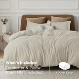 Bedsure Duvet Cover Queen Size - Only Includes 1 Duvet Cover (90"x90"), Hotel Luxury Soft Double Brushed All Season Bedding for Kids & Adults, Zipper Closure, NO Comforter, Linen Bedsure