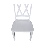 International Concepts 20P Double X Back Dining Chair, Beach White IC International Concepts