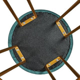 Yaheetech Bar Stools Set of 4, Velvet Round Counter Stools, Backless Counter Height Bar Chairs with Golden Legs for Kitchen Dining Room Pub Cafe, Peacock Blue Yaheetech