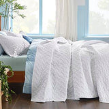 Bedsure Quilts Queen Size - Lightweight Bedspreads Queen Size with Basket Weave Pattern, Soft Quilt Bedding Set, White Comforter Set Coverlet for All Seasons with 2 Pillow Shams (90" x 96") Bedsure