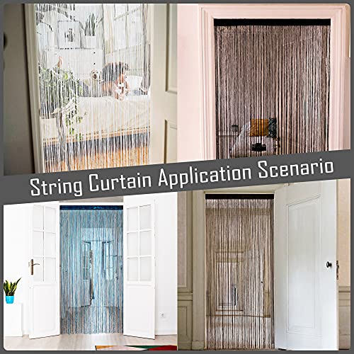 YaoYue Doorway String Curtain Door Curtains,Boho Hippie Hanging Fringe Room Divider for Patio Bedroom Closet Kitchen Laundry,Room Window Wall Door Decor(39×79in/100×200cm,Coffee) YaoYue