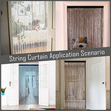 YaoYue Doorway String Curtain Door Curtains,Boho Hippie Hanging Fringe Room Divider for Patio Bedroom Closet Kitchen Laundry,Room Window Wall Door Decor(39×79in/100×200cm,Coffee) YaoYue