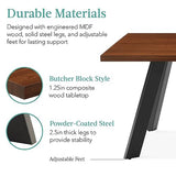 Best Choice Products Extendable Dining Table 47 to 63in Modern Large Expanding Kitchen Table up to 6 People w/Leaf Extension, 2 Locks, 132lb Capacity - Brown Best Choice Products