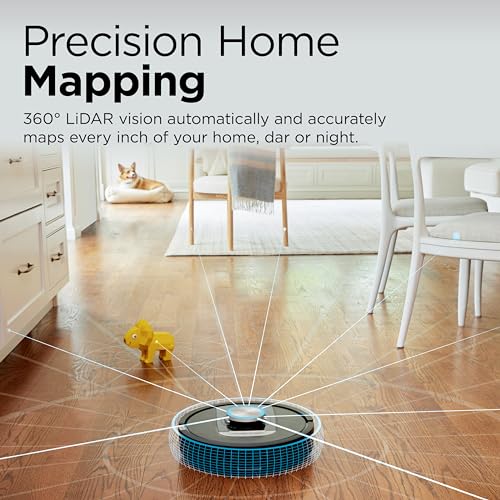 Shark RV2820AE Detect Pro Self-Empty Robot Vacuum with Bagless, 60-day Capacity HEPA Base, 3 Detect & React Technologies, Auto Deep-Clean on Carpets and Hardfloors, NeverStuck Tech, Wi-Fi Black/Bronze Shark