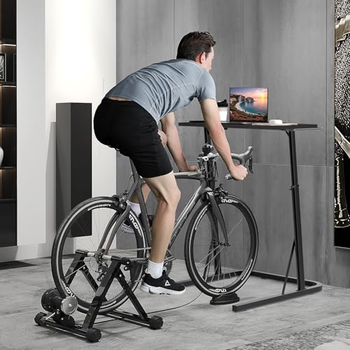 VTORY Adjustable Standing Desk for Walking Pad Treadmill, for Cycling/Bike, Workstation Standing Desk for Cycling, Trainer Stand Table for Indoor,Treadmill Desk Attachment,Bar for Walking Pad,Black VTORY