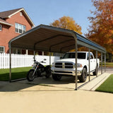 FILLOSLOV Heavy Duty Metal Carport 12x20 ft Galvanized Steel Carport Shelter for Car Extra Large Canopy for Dual Vehicle, RV Boat Storage All Weather Protection Garage Party Tent (12x20 FT) FILLOSLOV