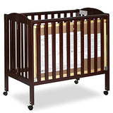 Dream On Me 3 in 1 Portable Folding Stationary Side Crib in Espresso, Greenguard Gold Certified , 41x26x40 Inch (Pack of 1) Dream On Me