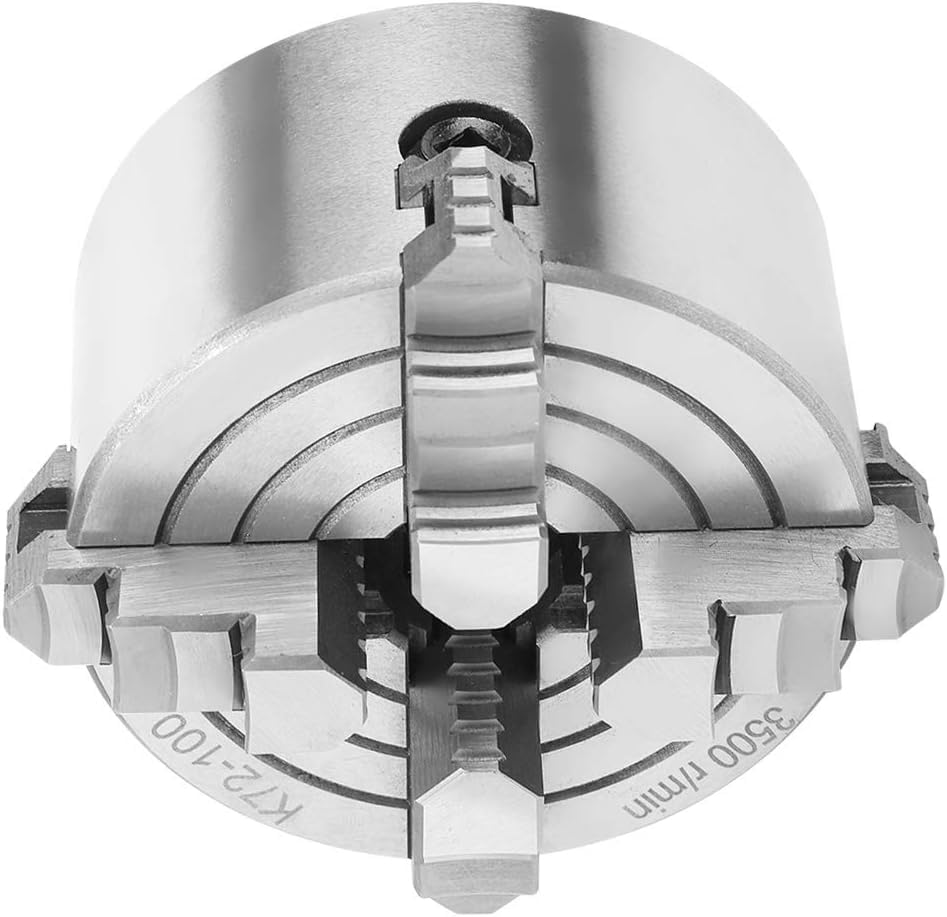 K72-100 Lathe Independent Chuck 4 Inch Manual Chuck 4 Jaw 3500 r/min (K72-100) ASZLBYM