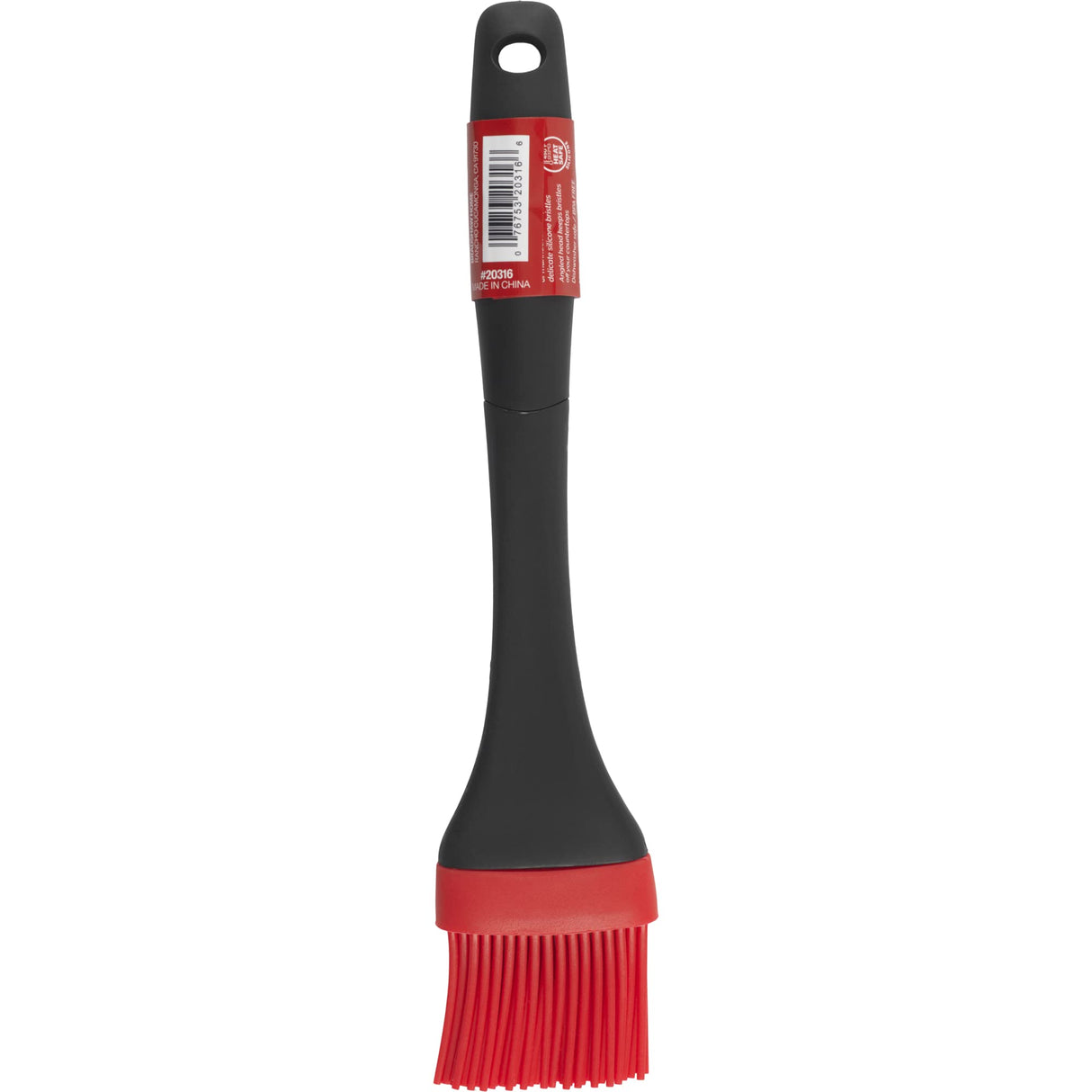 GoodCook BPA-Free Silicone Basting Brush with Non-Slip Handle, Red/Black GoodCook