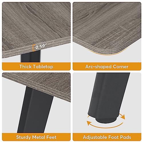 LITTLE TREE 6 FT Conference Room Table, 70.86L x 35.43W x 29.52H Inches Boat Shaped Meeting Seminar Boardroom Table. Gray LITTLE TREE