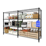 GAOMON 59" W Storage Shelves Metal Shelving Unit, 1060 LBS Heavy Duty Wire Shelving 4-Tier L-Shaped Storage Rack with Adjustable Shelf for Pantry Kitchen Corner Bedroom GAOMON