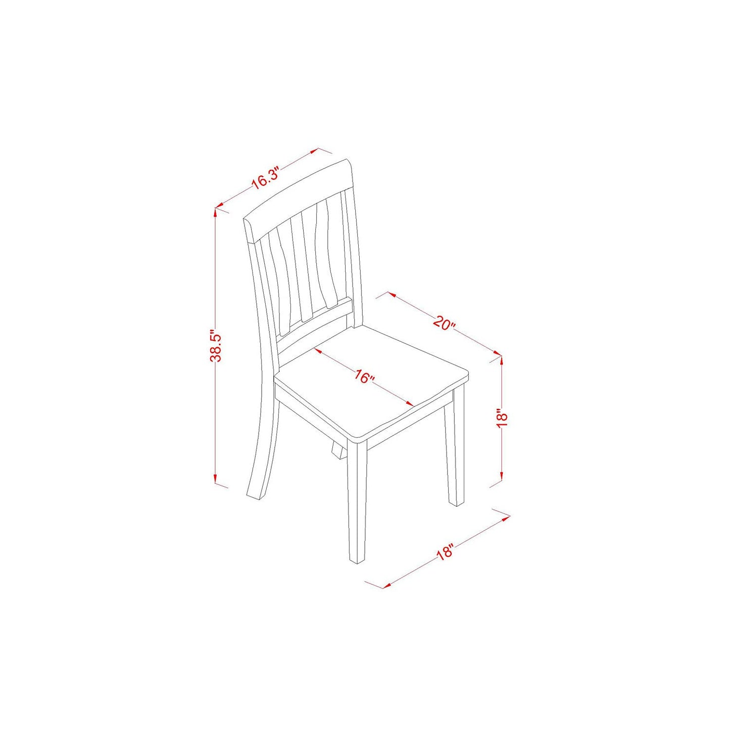 East West Furniture LYAN5-CAP-W Lynfield 5 Piece Kitchen Set for 4 Includes a Rectangle Dining Room Table with Butterfly Leaf and 4 Solid Wood Seat Chairs, 36x66 Inch, Cappuccino - WoodArtSupply