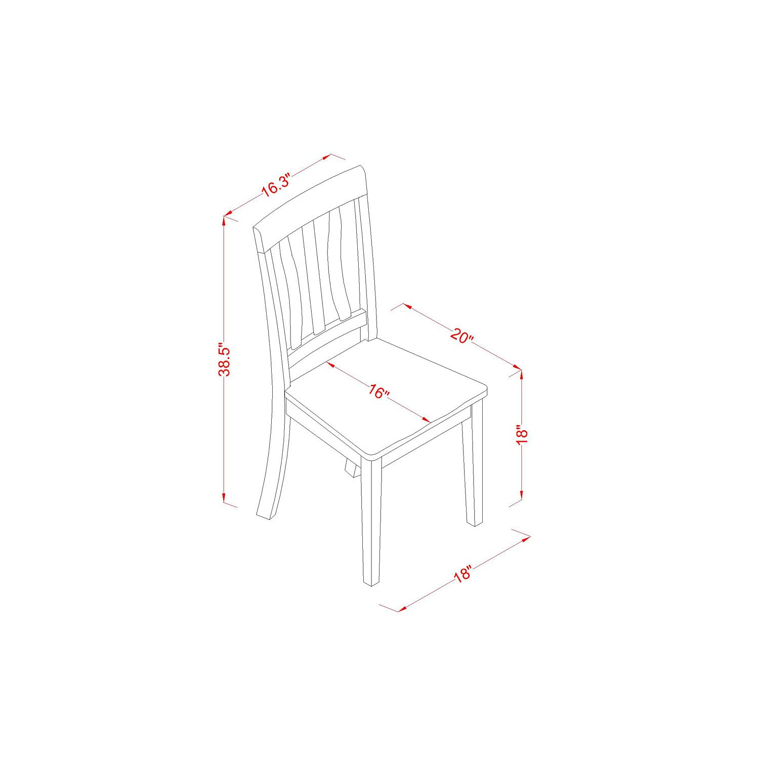 East West Furniture LYAN5-CAP-W Lynfield 5 Piece Kitchen Set for 4 Includes a Rectangle Dining Room Table with Butterfly Leaf and 4 Solid Wood Seat Chairs, 36x66 Inch, Cappuccino - WoodArtSupply