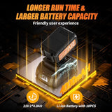 Protmex Cordless Impact Wrench, 900Ft-lbs (1200N.m) 1/2" Brushless Impact Gun, 21V High Torque Power Impact Driver, 2x4.0Ah Batteries Electric Impact Motor Variable Speeds for Car/Truck RV/Mower Protmex