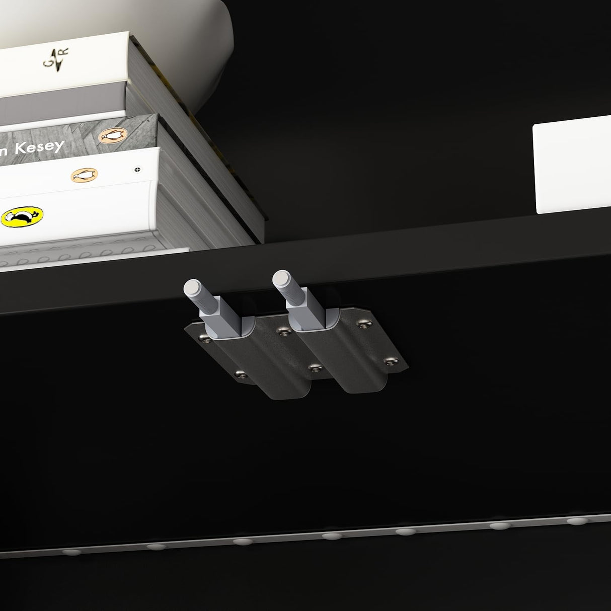 FUNISIR Curio Display Cabinet with Light, Storage Shelves with Pop-up Glass Doors, 2 Drawers & 3 Color Light, Collectibles Cabinet Display Shelf, Bookshelf Showcase for Living Room, Black w/Drawer FUNISIR