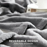 Hansleep Fleece Blanket Twin Size Grey, Soft Cozy Twin Blanket, Fuzzy Flannel Blanket for Bed, Sofa, Couch, Travel, Camping, 60 x 80 Inches Hansleep
