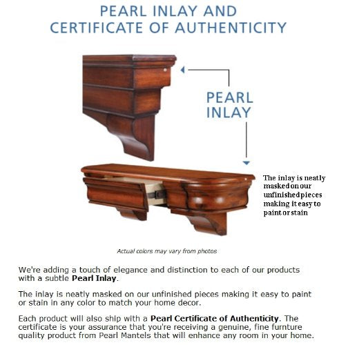 Pearl Mantels 412-60-70 Shenandoah Pine 60-Inch Fireplace Mantel Shelf, Rustic Cherry Pearl Mantels