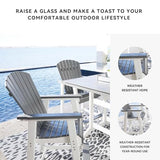 Signature Design by Ashley Outdoor Transville HDPE Patio Barstool, 2 Count, Gray Signature Design by Ashley