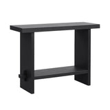 Nathan James Virgo Wood Accent Storage Console Sofa Table, for Entryway, Hallway or Living Room, Reclaimed Black Oak Nathan James