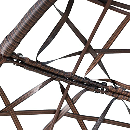 Christopher Knight Home Isaiah Indoor/Outdoor Wicker Tear Drop Hanging Chair (Stand Not Included), Multi-Brown and Tan Christopher Knight Home