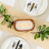 Restaurantware-Coco Casa 9.1 x 5.5 x 2 Inch Wood Dough Bowl Candle, 1 Hand Poured Bread Bowl Candle - Vanilla Fragrance, Double Wax Blend, Soy Wax Scented Candle, Wooden Wick Restaurantware